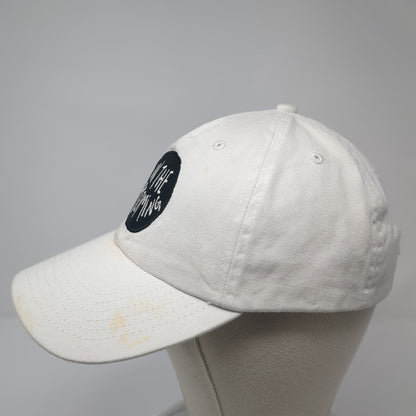 In The Upcoming Slideback Baseball Cap White One Size Adjustable Embroidered