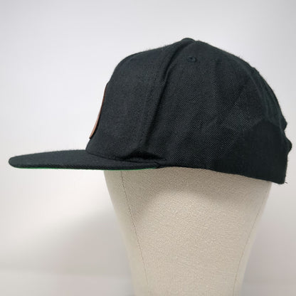 Yupoong Snapback Black One Size Hockey Night In New England Leather Patch Hat