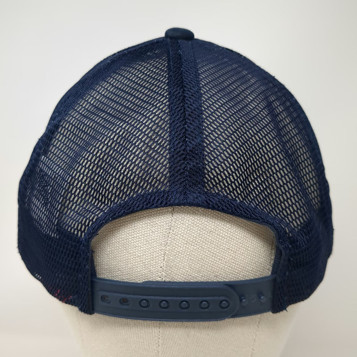 Reebok Trucker Hat Blue One Size Mesh Back Snapback Delta Logo Polyester Crown