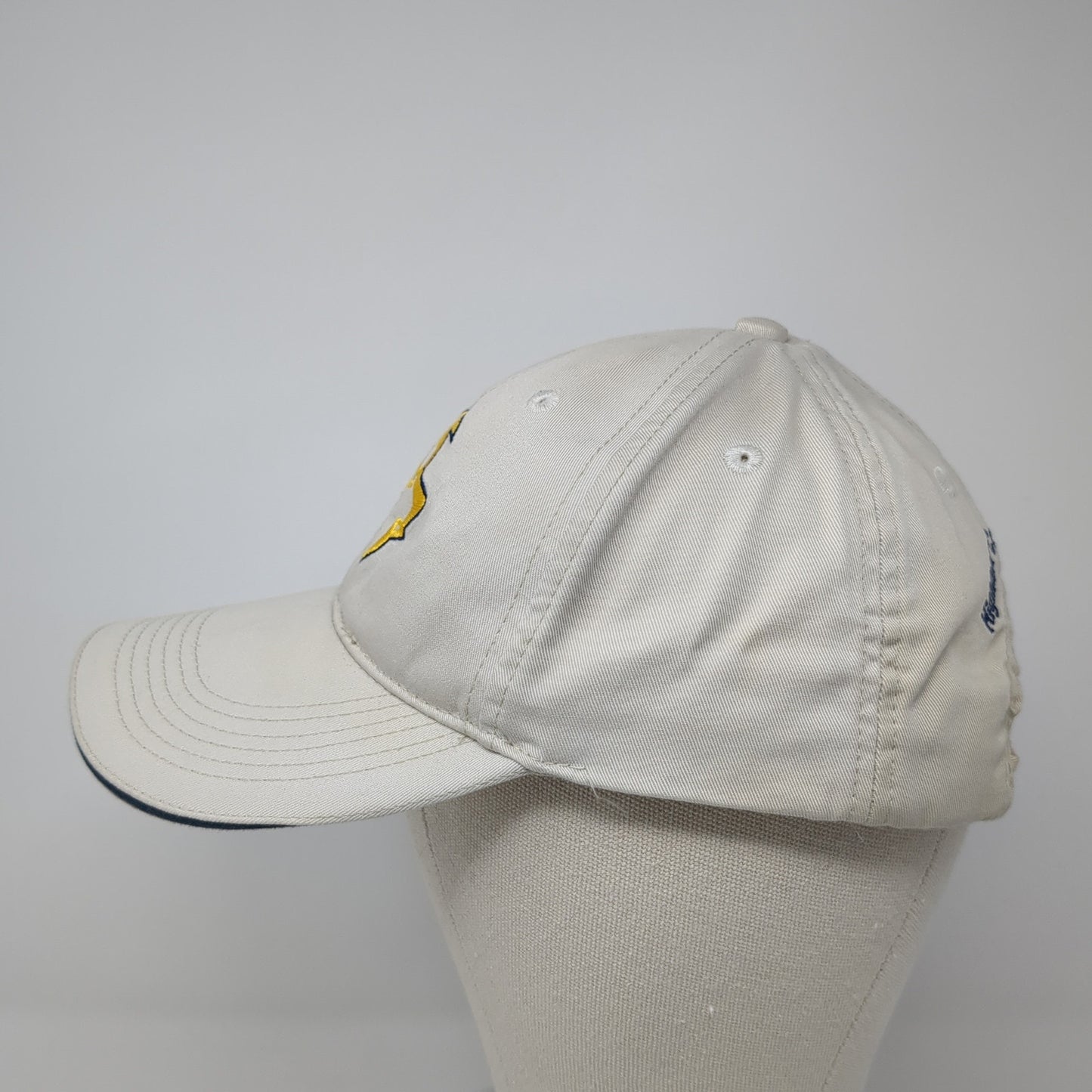 Highland Community College Baseball Cap Beige One Size Adjustable Embroidered