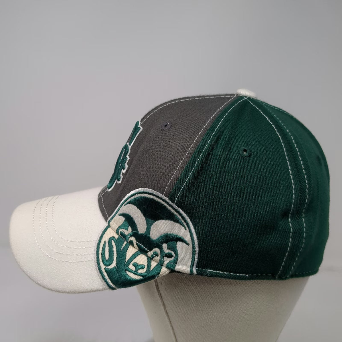Colorado State Rams NCAA Top of the World Hat Cap Green Gray White One Size OSFM