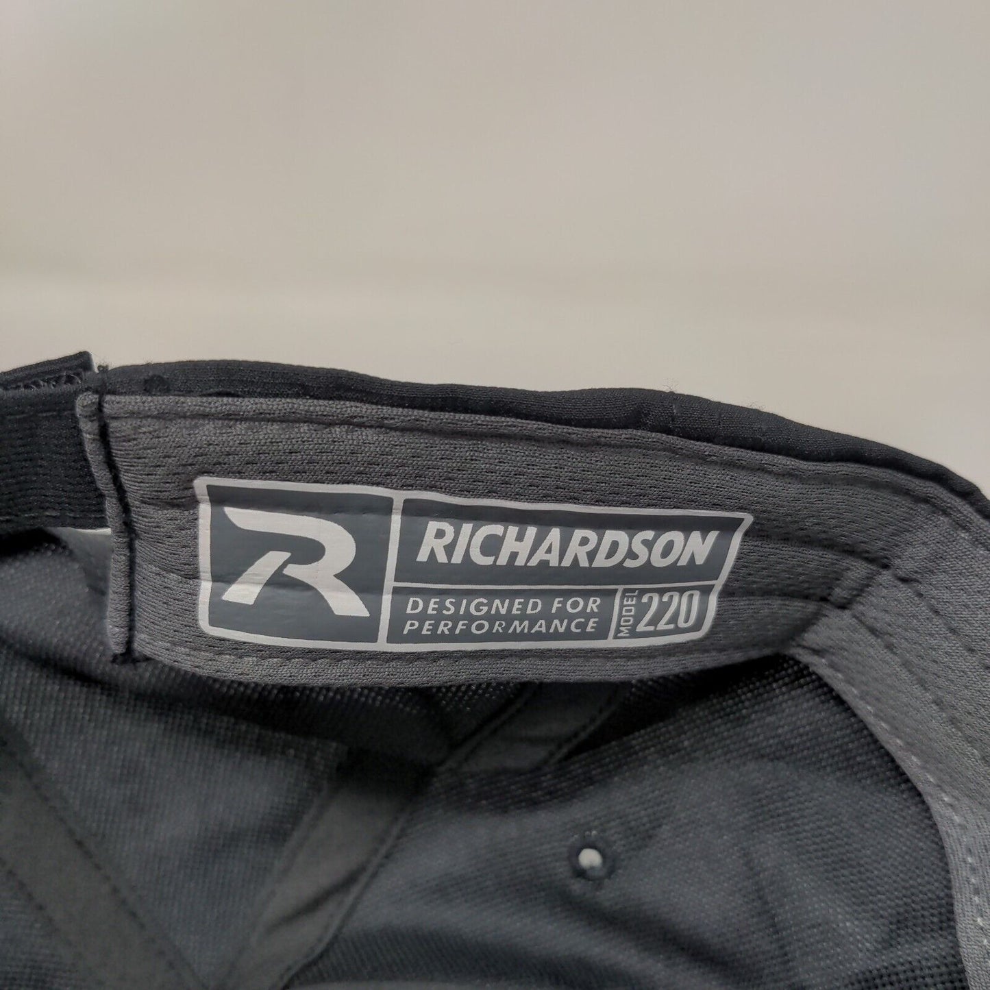 Acclara Strapback Hat Black One Size Embroidered UPF 35+ Richardson