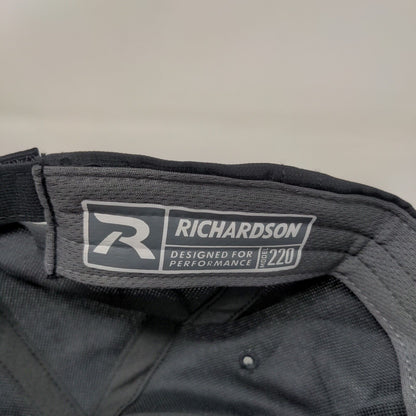 Acclara Strapback Hat Black One Size Embroidered UPF 35+ Richardson