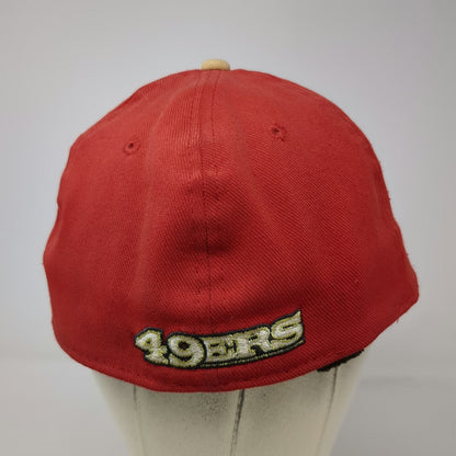 San Francisco 49ers NFL New Era Cap Red OSFM Stretch Fit SF Logo 39THIRTY Hat
