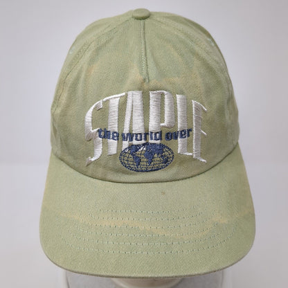 Staple The World Over Snapback Hat Green One Size Adjustable Embroidered Cotton