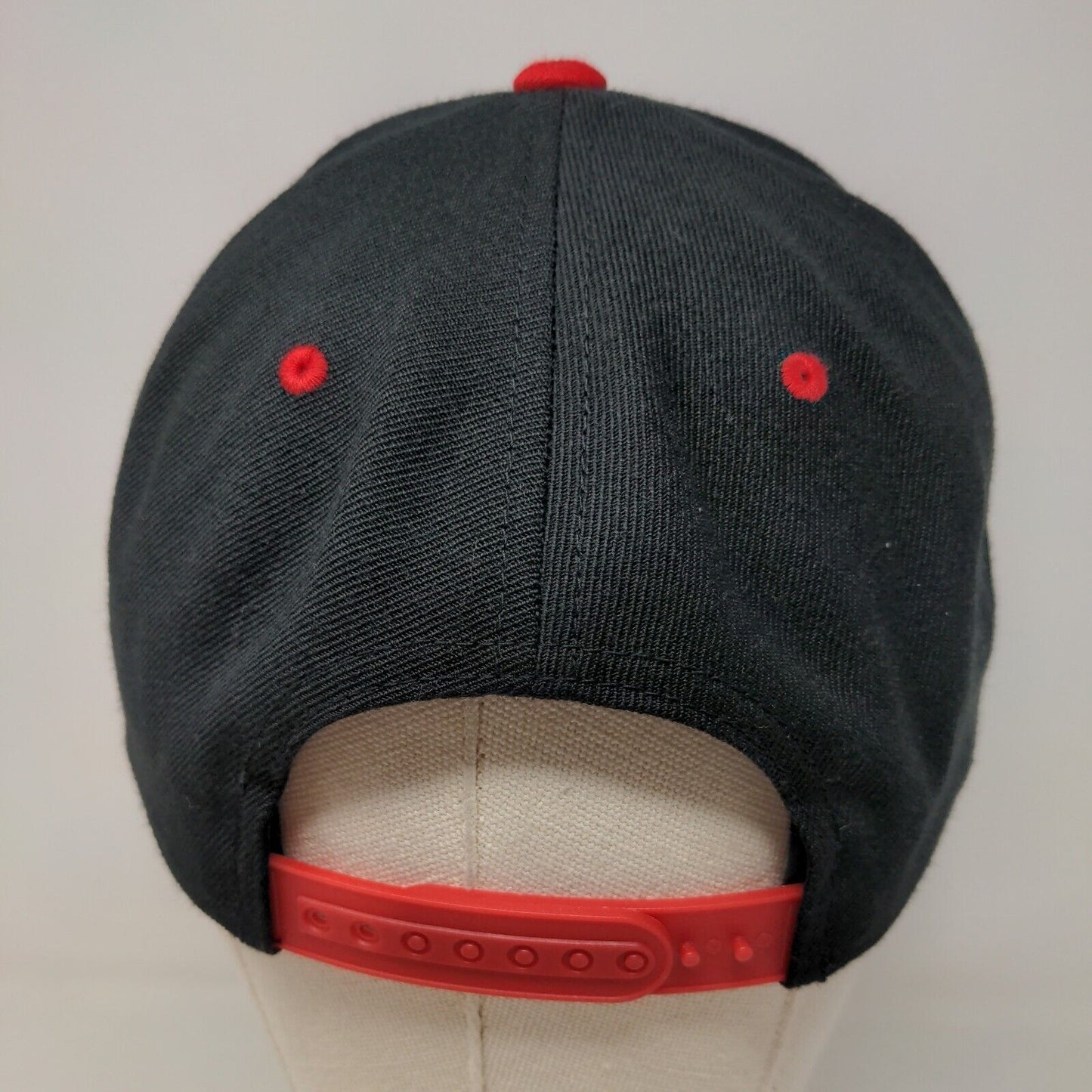 Sport-Tek Men's Snapback Hat Black OSFA Embroidered Micro Big Logo Acrylic Blend