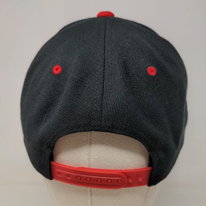 Sport-Tek Men's Snapback Hat Black OSFA Embroidered Micro Big Logo Acrylic Blend