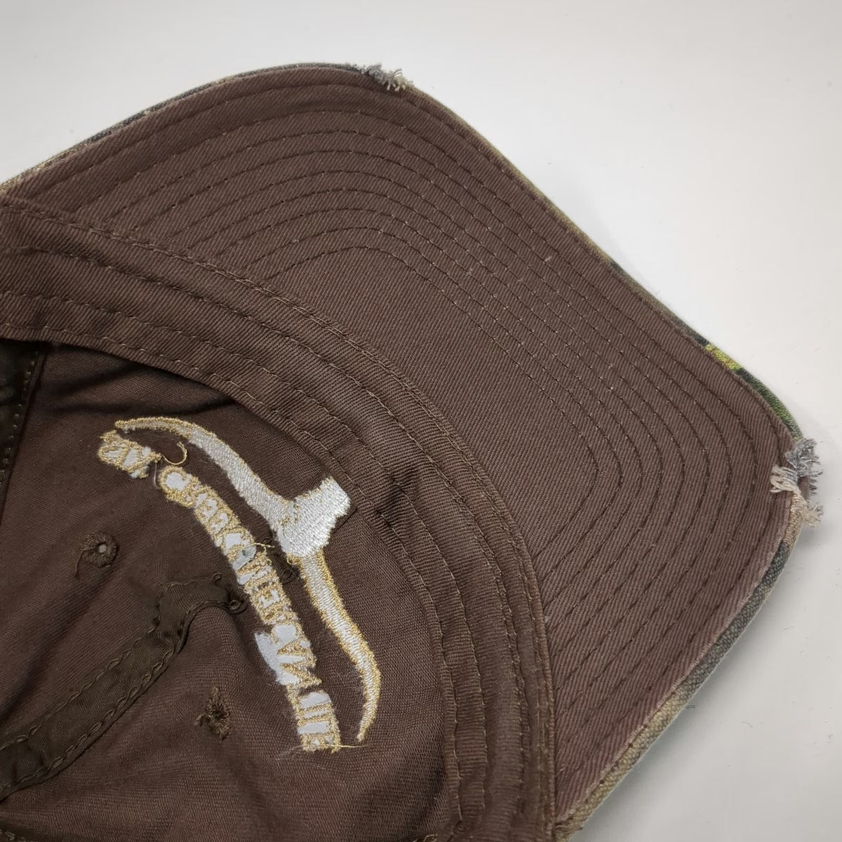 Port Authority Brown Camo Six Creeks Mercantile Longhorn Baseball Cap Hat OSFM