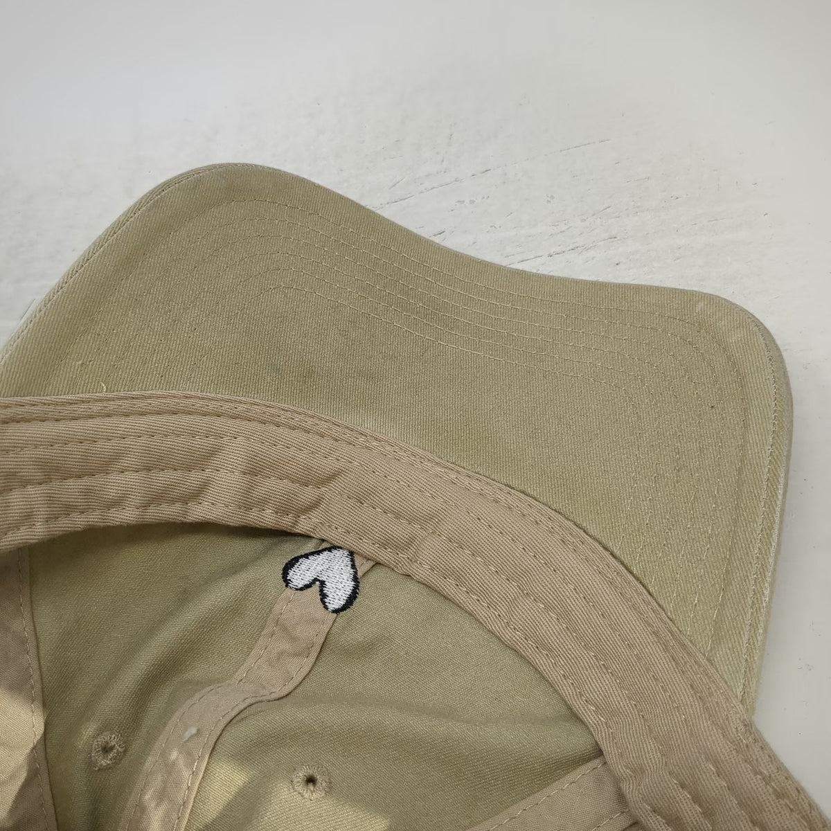 Otto Baseball Cap Beige One Size Heart Love Her But Leave Wild Embroidered Hat