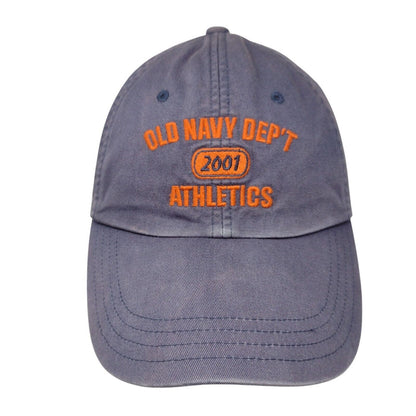Vintage Old Navy Dept Athletics 2001 Slideback Hat Blue Size S/M Embroidered