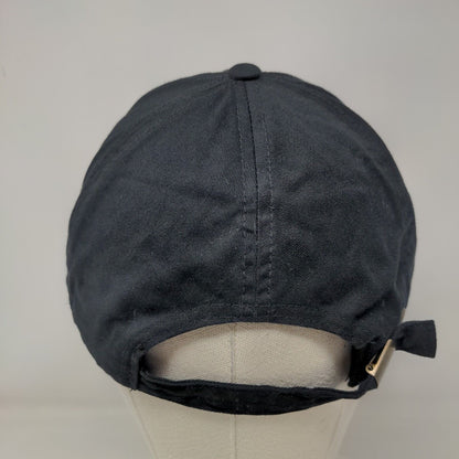Anvil Slideback Hat Black One Size Adjustable Vented Holes 6 Panel Blank