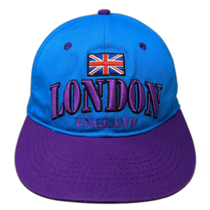Great Britain Snapback Hat Blue Purple One Size London England Union Jack