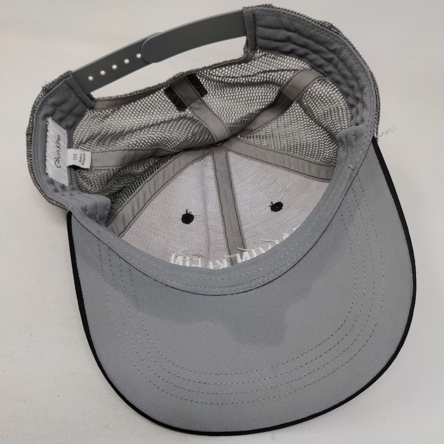 Calvin Klein Snapback Mesh Back Trucker Hat Black One Size Colorblock