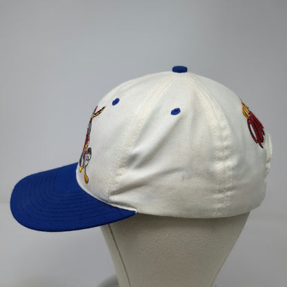 The Disney Store Snapback Hat White Blue One Size Mick's Maulers Mickey Mouse