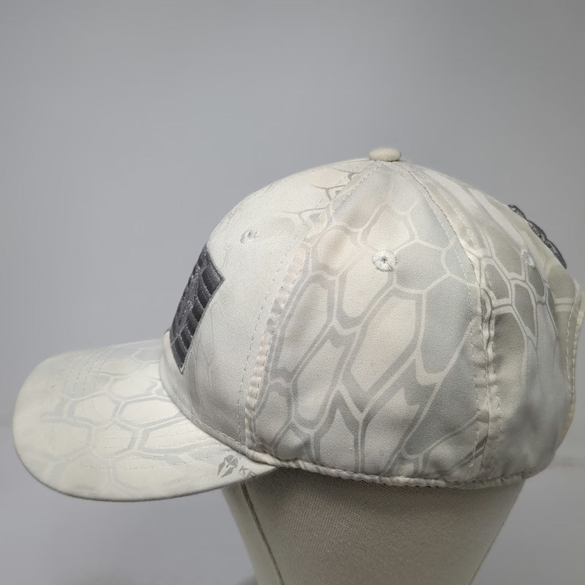 Kryptek Baseball Cap White One Size Camo Tactical Flag Spartan Embroidery Hat