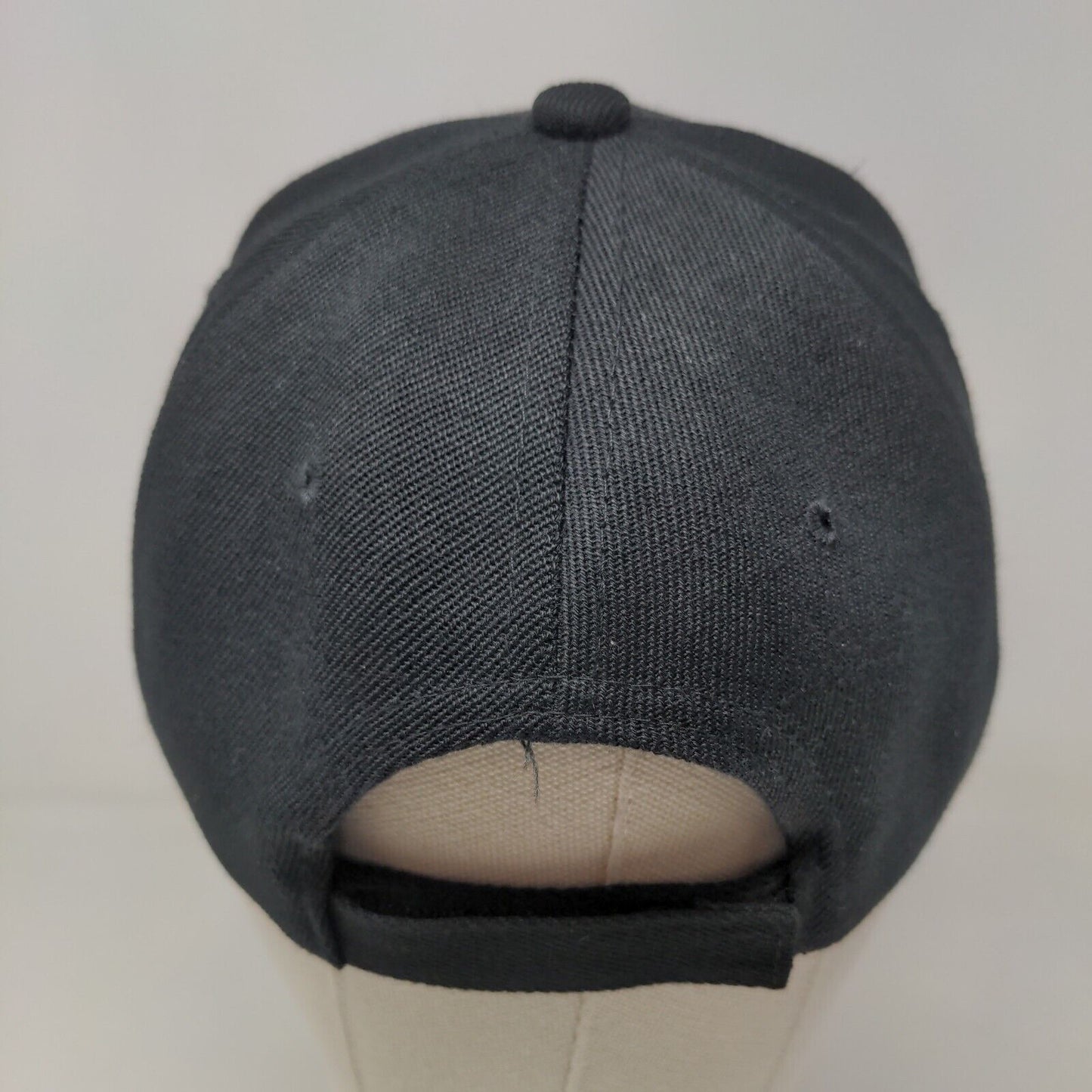 Unbranded Men's Strapback Hat Black Blank 100% Polyester Adjustable