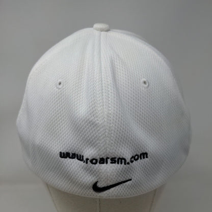 Roar Fitted Hat White L/XL Embroidered Swoosh 6 Panel Nike Golf Polyester