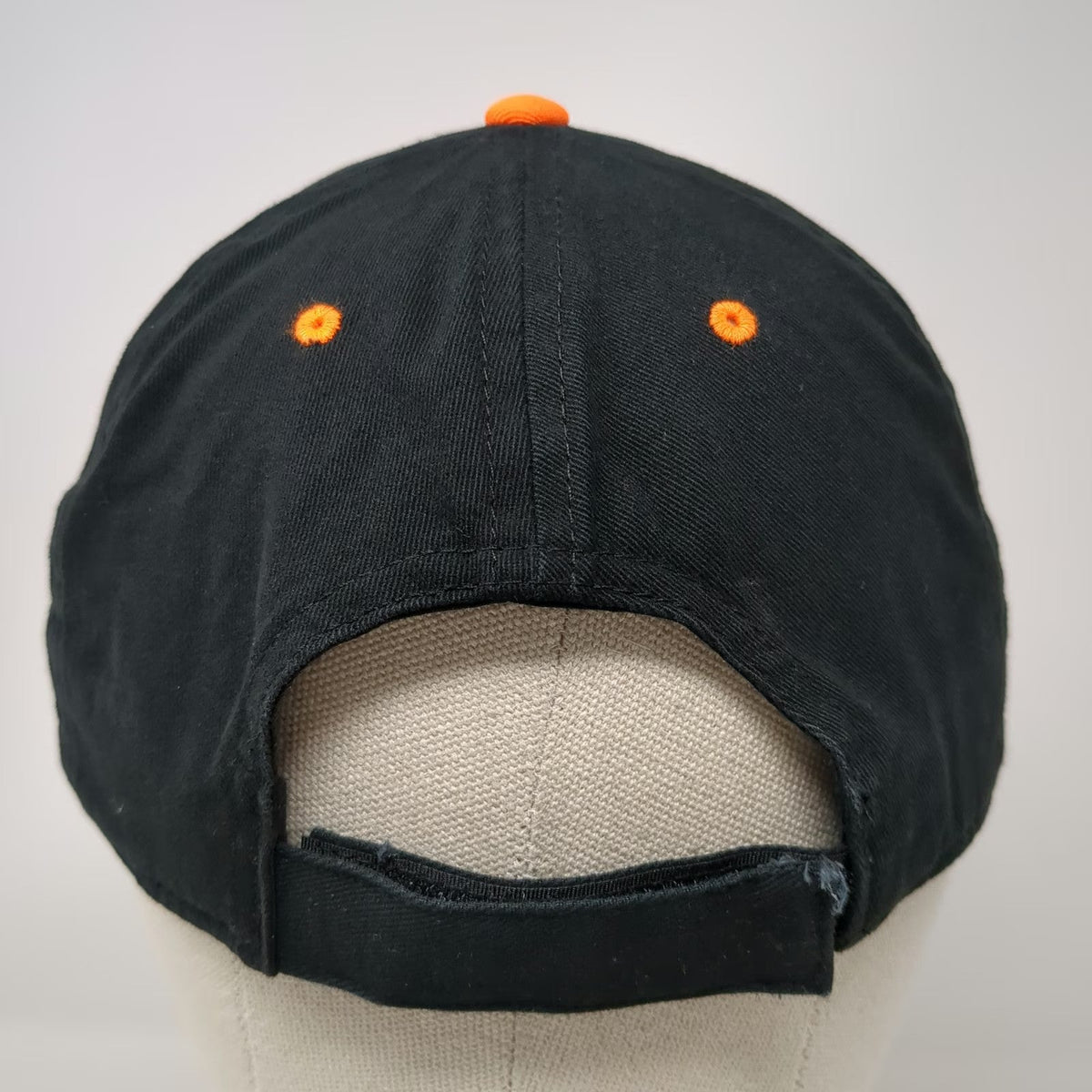 Otto Baseball Cap Black Orange One Size Coming In Hot Flame Brim Strapback Hat