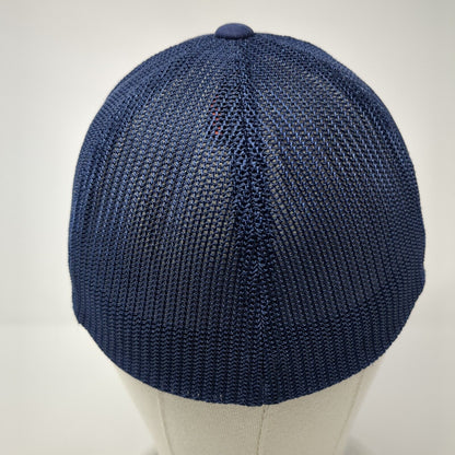 B&J Electric Inc. Fitted Mesh Back Trucker Hat Blue One Size Flexfit