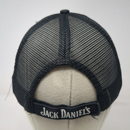 Jack Daniel's Baseball Cap Black One Size Mesh Back Strapback Hat Whiskey Logo