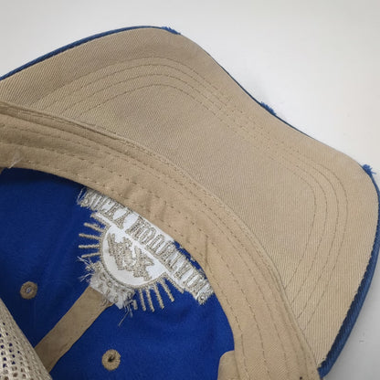 ACE USA Trucker Hat Blue One Size Rocky Mountains McCall Idaho Distressed Mesh