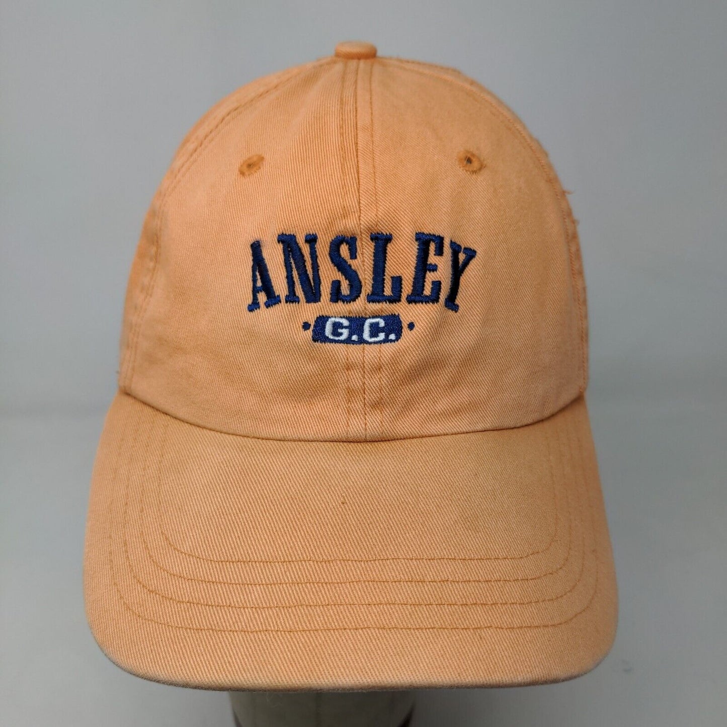 Ahead Men's Slideback Hat Orange Embroidered Ansley Golf Club Embroidered Logo