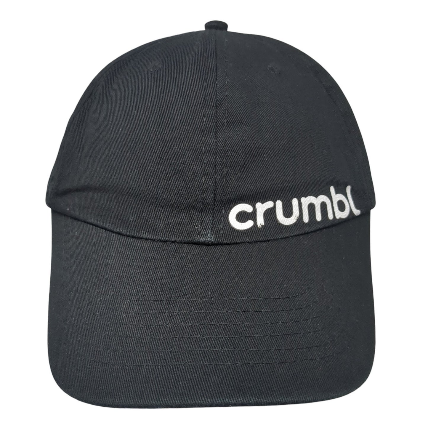 Crumbl Slideback Hat Black One Size Solid Adjustable Spell Out 6 Panel