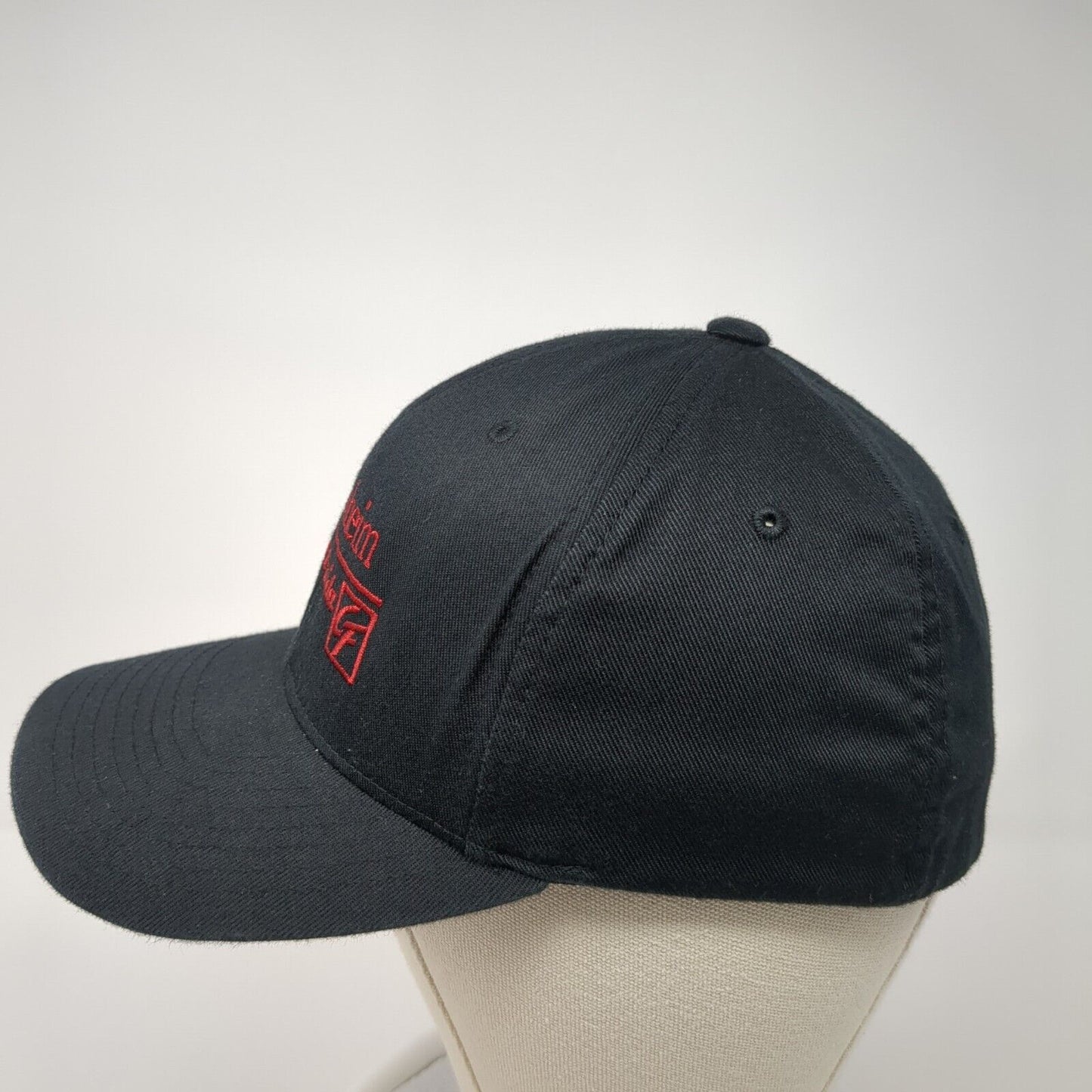 Manheim Central Florida Fitted Baseball Cap Black S/M 6 Panel Flexfit Yupoong