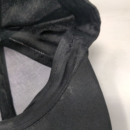 Unbranded Strapback Hat Black One Size Adjustable Blank 6 Panel Solid