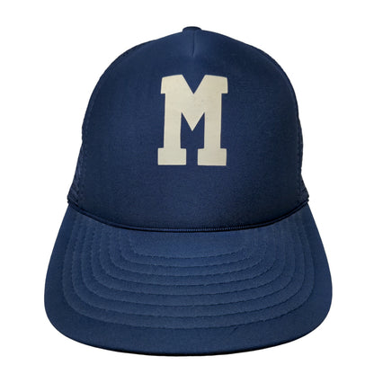 Speedway Men's Snapback Mesh Back Hat Blue OSFA Graphic Big M Logo