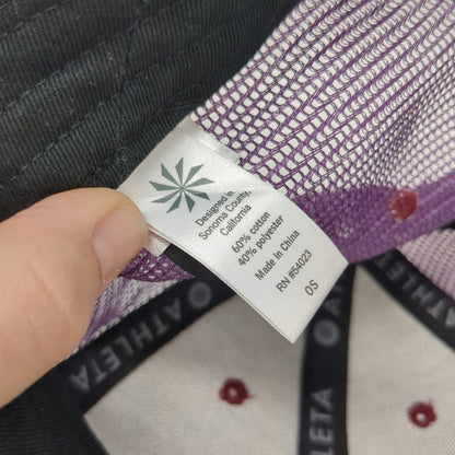 Athleta Trucker Hat Purple OS Mesh Back Snapback Cotton Blend Activewear Workout