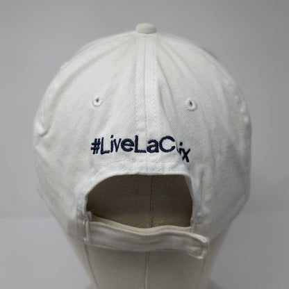 La Croix Strapback Hat White OSFA Adjustable Embroidered 6 Panel