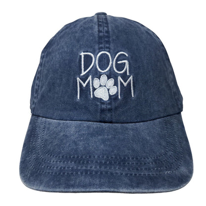 Dog Mom Slideback Hat Blue OSFM Embroidered Adjustable David And Young