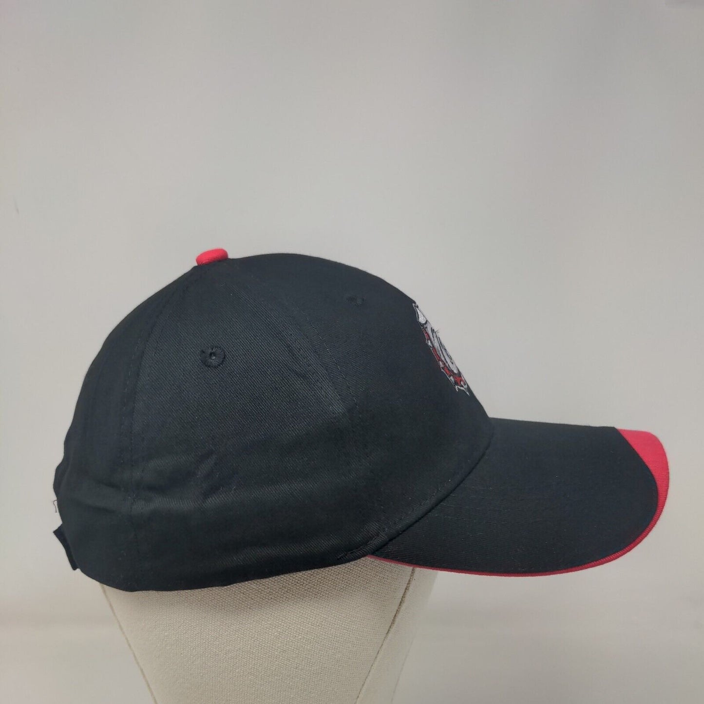 Hit Wear Men's Strapback Hat Black OSFA Embroidered McPherson Bulldogs Logo