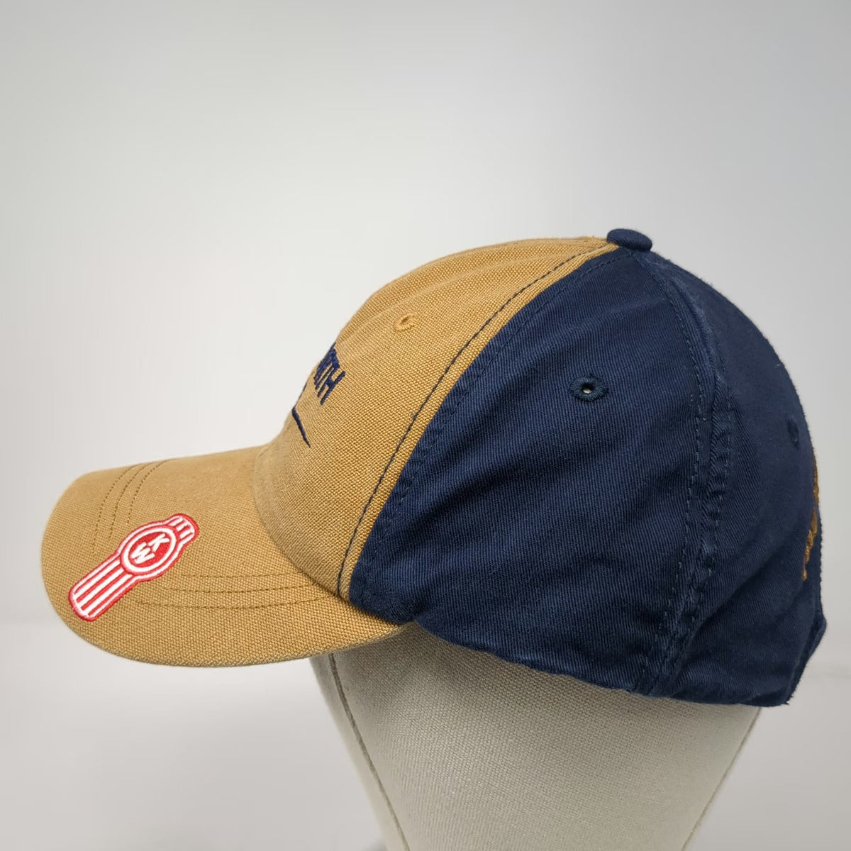 Kenworth Baseball Cap Beige Blue One Size The Worlds Best Logo Strapback Hat