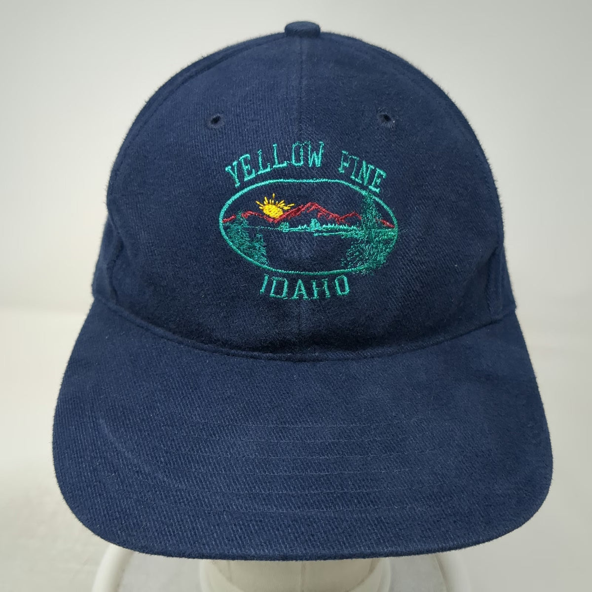 Cotton Deluxe Blue Baseball Cap One Size Idaho Yellow Pine Landscape Hat