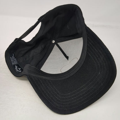 Callaway 5 Panel Black Hat One Size Snapback Corduroy Golf Carlsbad Logo Patch