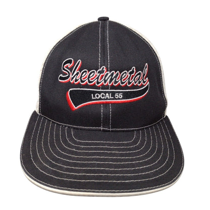 Sheetmetal Local 55 Fitted Hat Black One Size Embroidered Colorblock