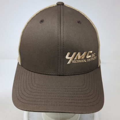 Port Authority Brown M Baseball Cap Hat Mesh Back Flexfit YMC Mechanical Logo