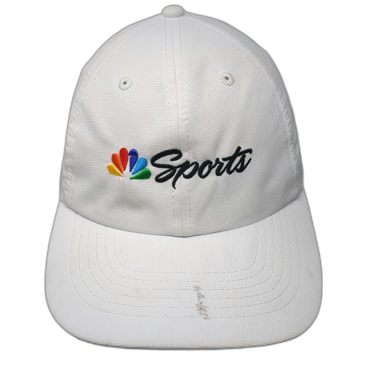 Imperial Baseball Cap White One Size NBC Sports Logo Recycled Polyester Hat