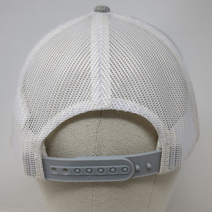 Columbia Trucker Hat Gray One Size Mesh Back Snapback Logo Patch Sportswear
