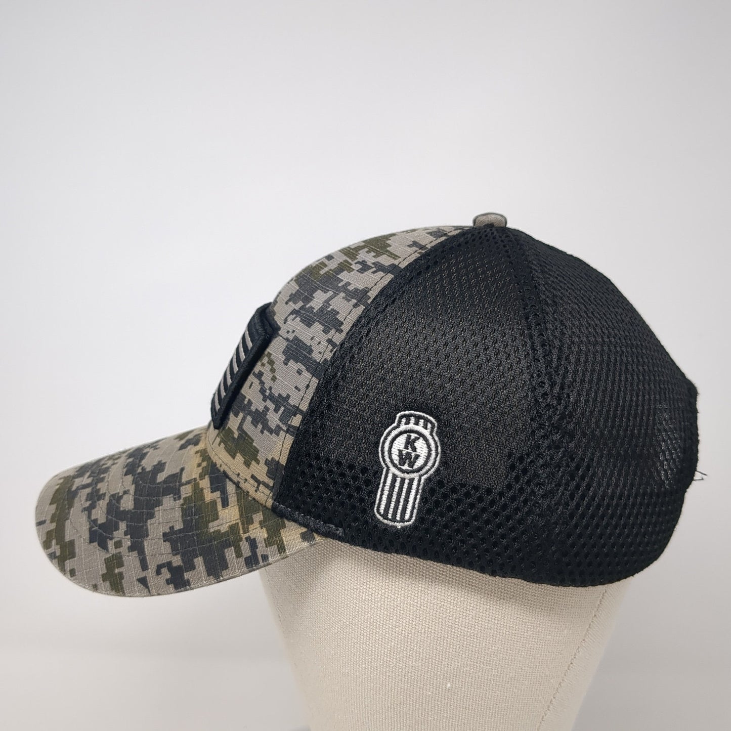 USA Flag Trucker Hat Multicolor One Size Adjustable Patriotic Mesh Back Kenworth