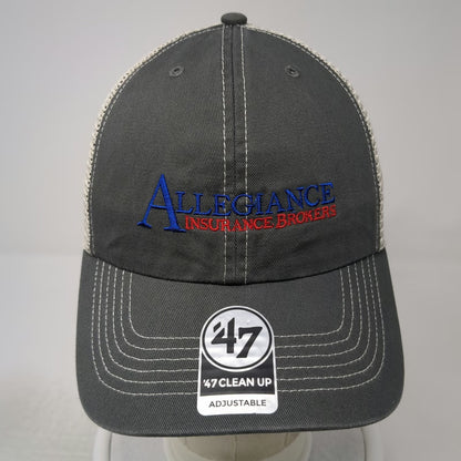 '47 Trucker Hat Gray One Size Allegiance Insurance Brokers Snapback Mesh Back