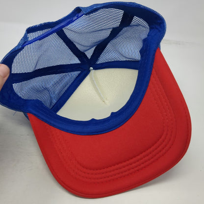 Blue White Red Trucker Hat One Size Oh My Stars Mesh Back Foam Snapback hat