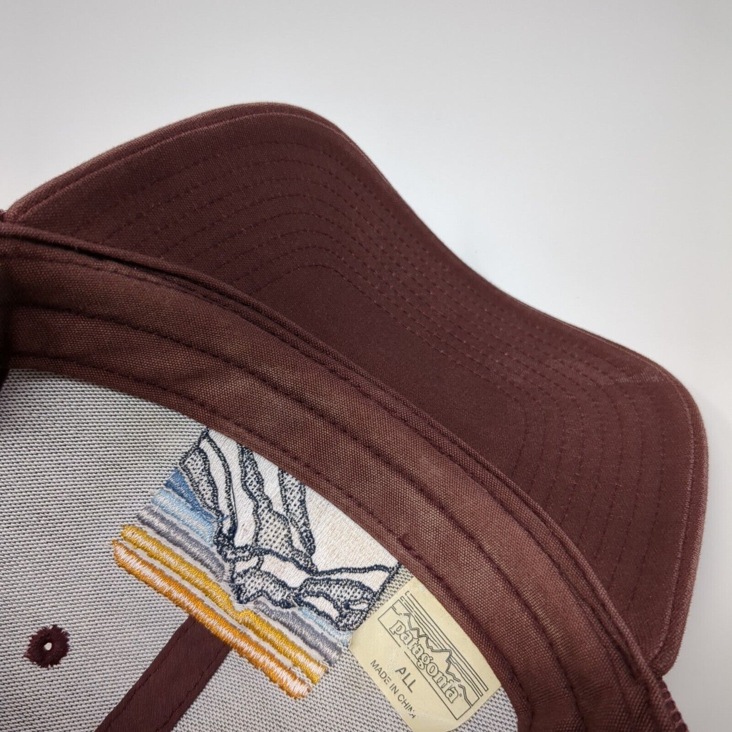 Patagonia Fitz Roy Mountain Snapback Trucker Hat Red One Size Mesh Back