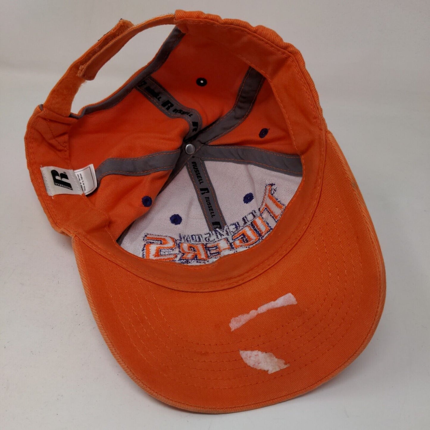 Russell Athletic Men's Strapback Hat Orange Embroidered Clemson Tigers Logo