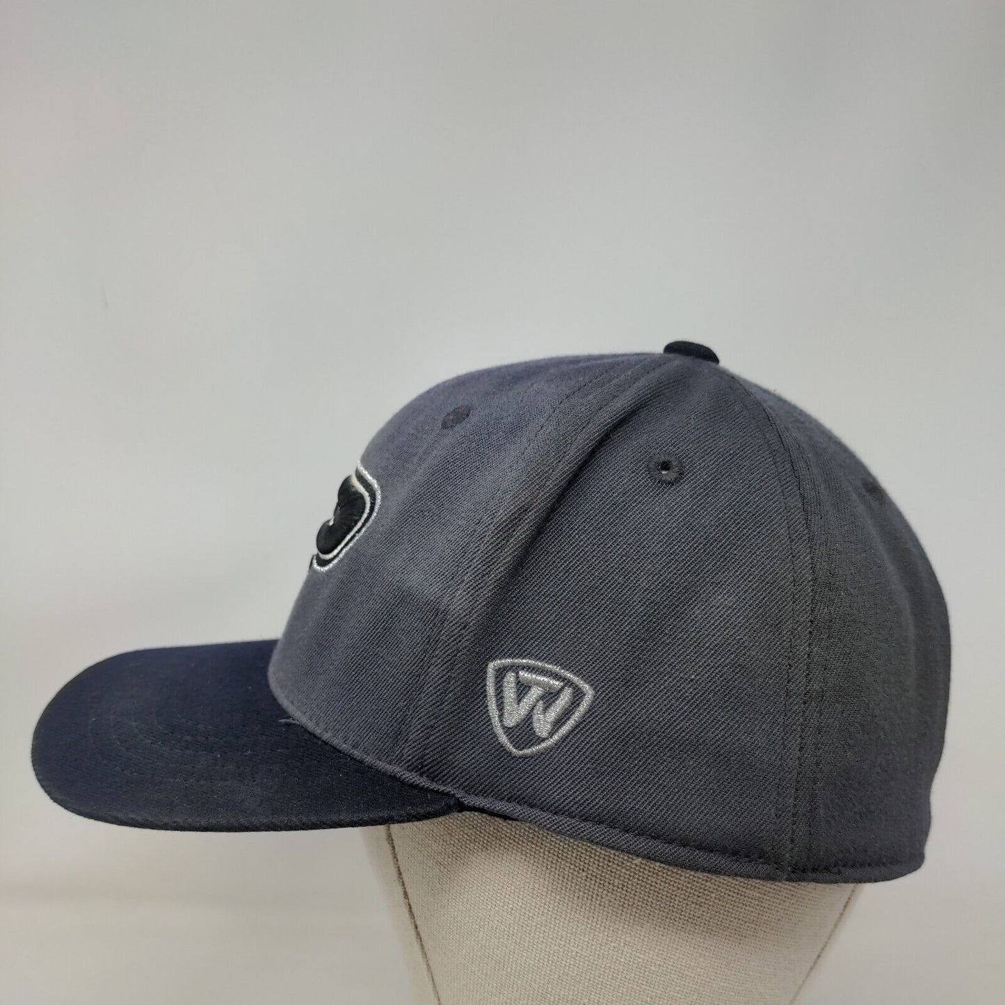 Purdue Boilermakers Fitted Hat Gray OSFA Embroidered Logo Top of the World NCAA