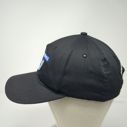 Richardson Baseball Cap Black Blue White L Western Waste Services Strapback Hat