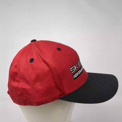 Skeeter Snapback Hat Red One Size Adjustable Eat Sleep Fish Colorblock