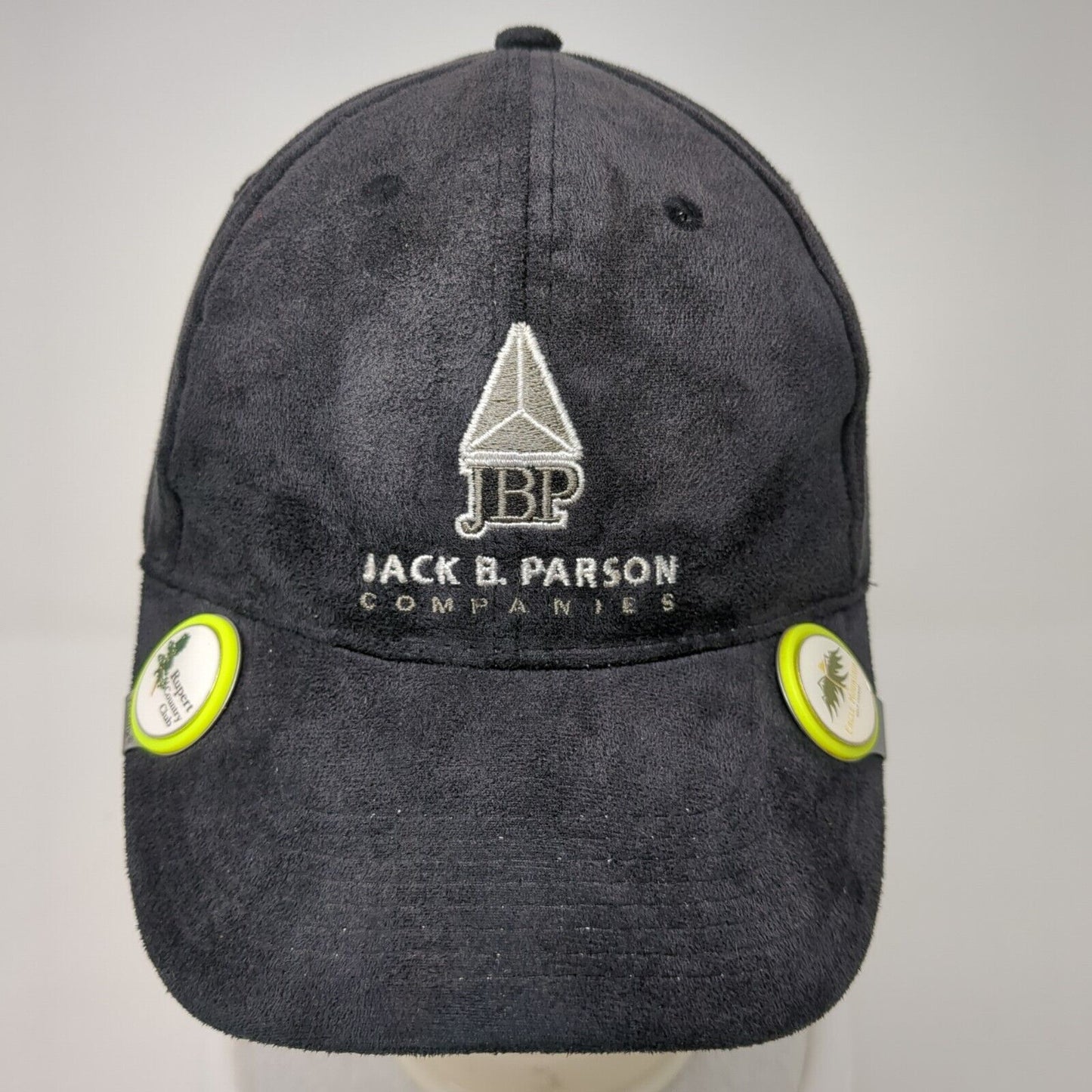 Jack B. Parson Companies Strapback Hat Black One Size Adjustable Hoxer Headwear